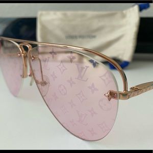 Louis Vuitton Pink Clockwise Aviator Sunglasses
